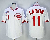 Cincinnati Reds #11 Barry Larkin White Cooperstown Collection Jersey1,baseball caps,new era cap wholesale,wholesale hats